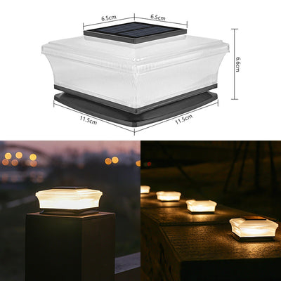Luminarias Solares de Columna Cuadrada para Patios y Jardines - Image 6
