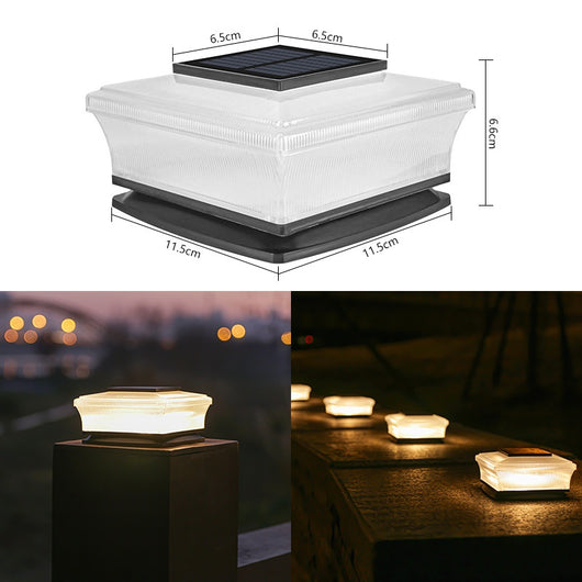 Luminarias Solares de Columna Cuadrada para Patios y Jardines - Image 6