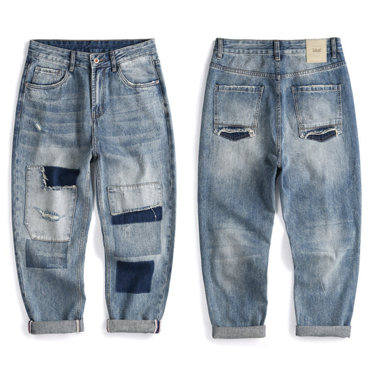 Pantalones Vaqueros Rotos Estilo Retro Americano para Niños - Image 2