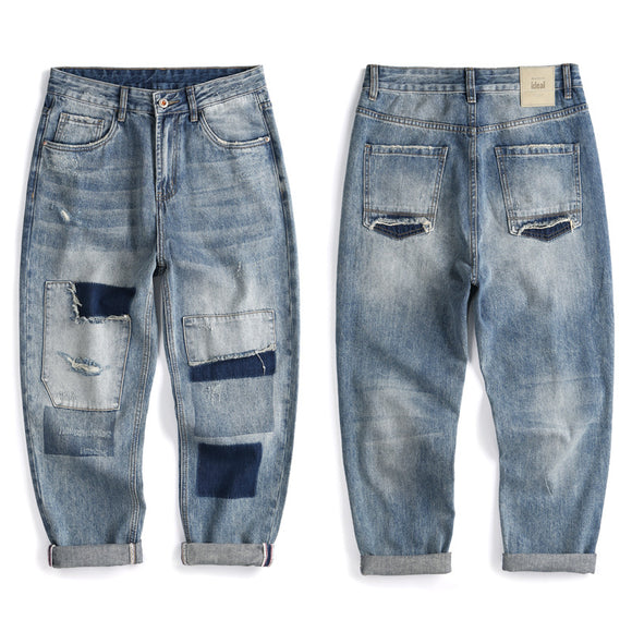 Pantalones Vaqueros Rotos Estilo Retro Americano para Niños