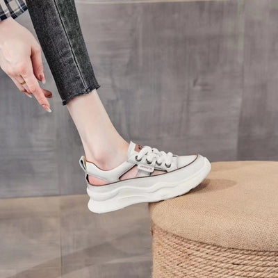 Sandalias Plataforma Mujer con Diseño Calado y Cordones - Image 12