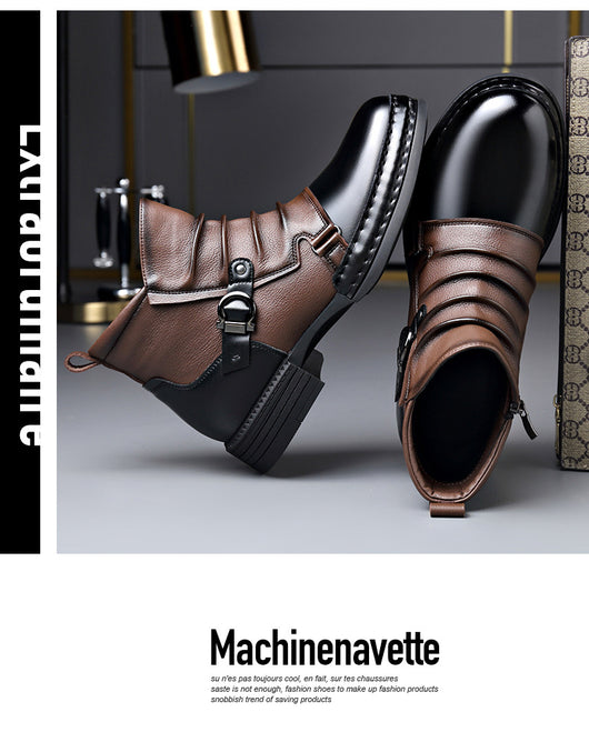 Botas Térmicas Retro Estilo Británico para Hombre con Forro de Lana y Cierre Lateral - Image 27