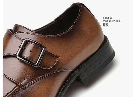 Zapatos de Cuero Ejecutivos con Hebilla Estilo Británico para Hombre - Image 15
