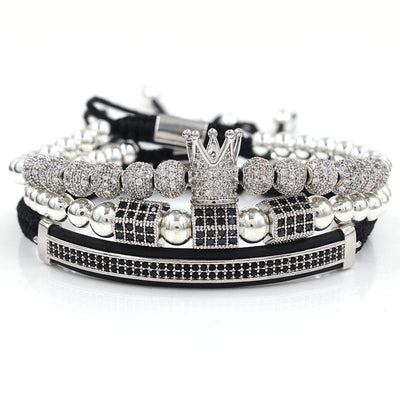 Pulsera Hexagonal Doble Fila con Cristales en Cresciente - Image 7