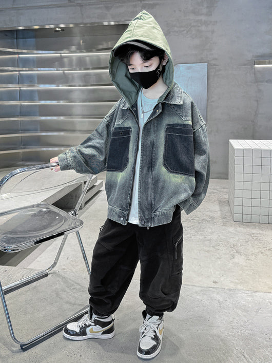 Chaqueta Denim Forrada en Fleece para Niño - Image 4