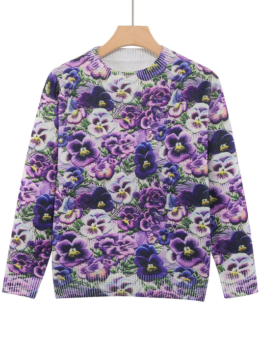 Blusa Estampada Digitalmente Talla Grande Cuello Redondo - Image 5