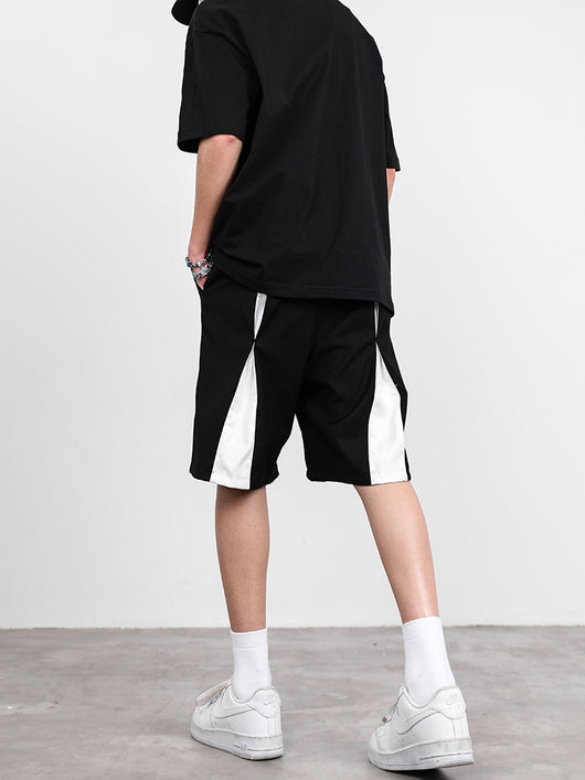Shorts de Traje Hombre Diseño Nicho con Costuras de Contraste - Image 12