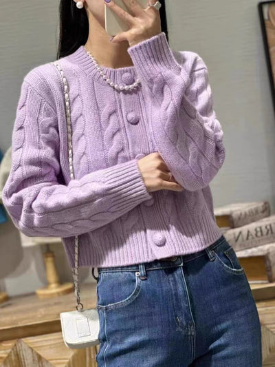 Cardigan de Lana Suave y Cómodo para Mujer - Cuello Redondo - Image 4