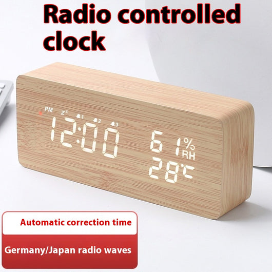 Reloj Digital LED con Control Remoto, Temperatura y Humedad - Image 2