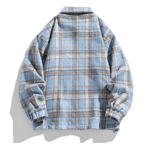 Camisa Casual a Cuadros Estilo Retro Americano para Hombre - Image 18