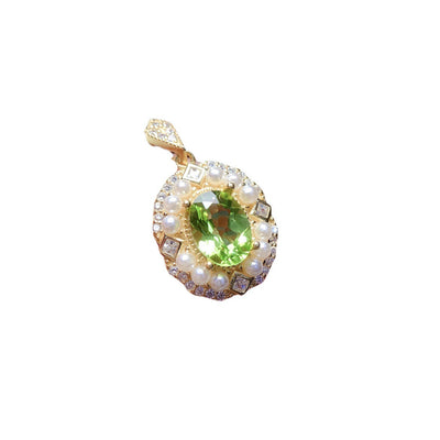 Colgante de Olivina Natural con Plata S925 para Mujer - Image 2