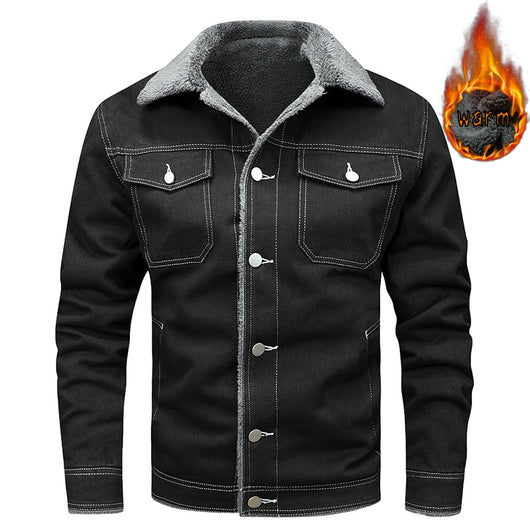Chaqueta Denim Forrada en Polar para Hombre - Estilo Premium - Image 2
