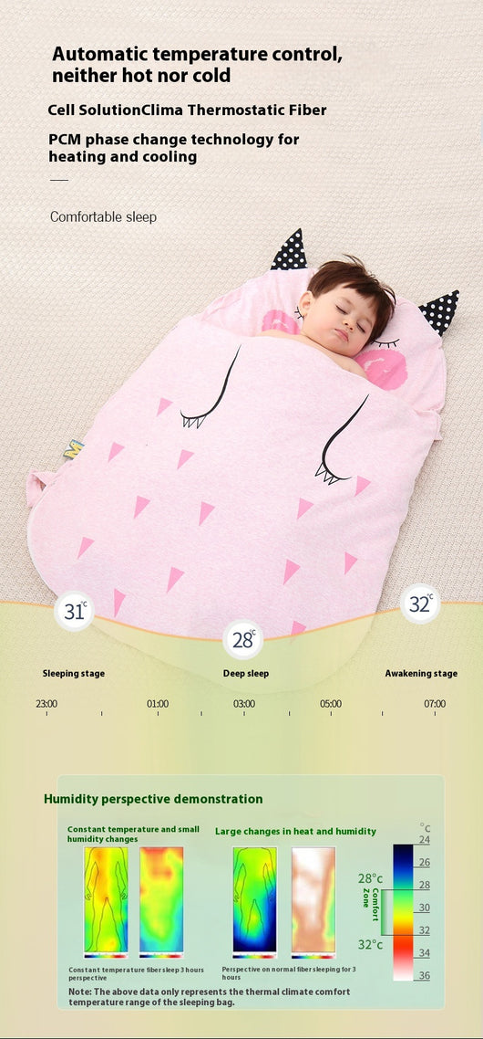 Saco de Dormir Térmico para Bebé en Algodón - Temperatura Constante - Image 14