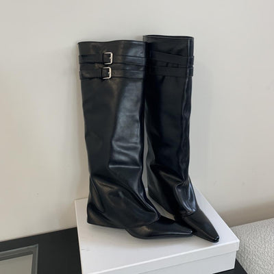 Botas de Moda Temperament Wild con Caña - Image 9