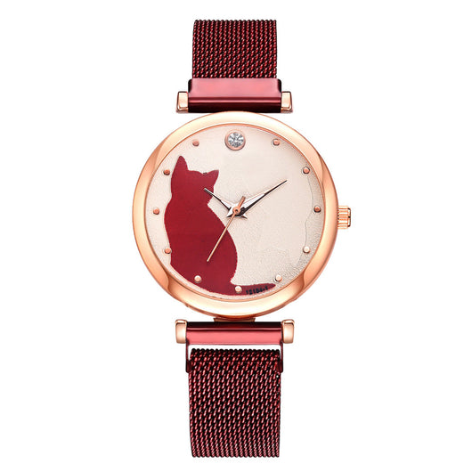 Reloj de Cuarzo para Mujer con Diseño de Gato y Pulsera Coordinada - Image 8