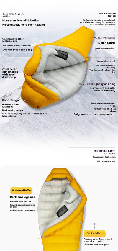 Saco de Dormir Ultraligero de Plumón para Camping - Image 30