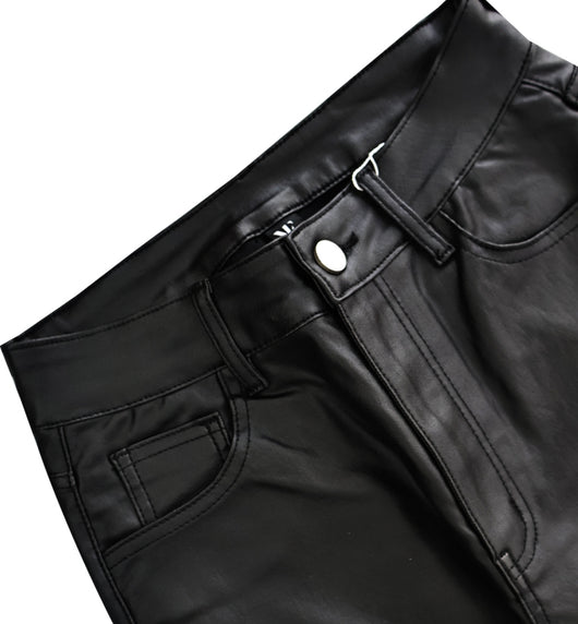 Pantalones de Cuero para Mujer Madura - Elegancia Versátil para Otoño e Invierno - Image 10
