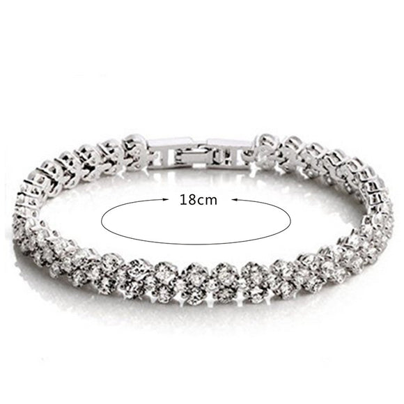 Pulsera de Circón Romana Elegante - Brazalete de Temperamento y Personalidad para Mujer