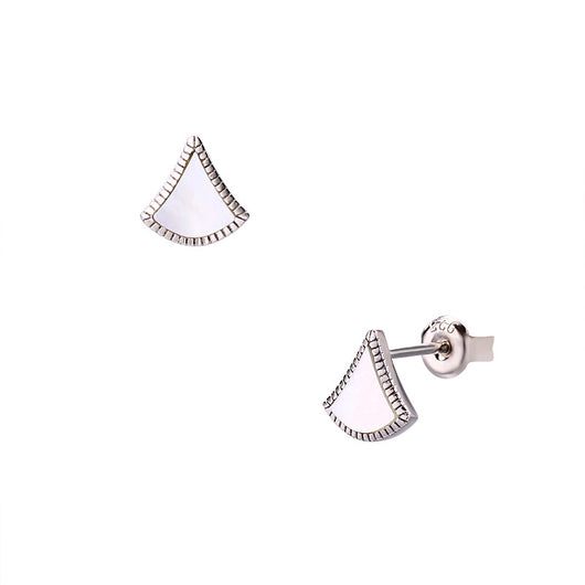 Aretes de Concha Blanca con Personalidad Simple para Mujer - Image 4