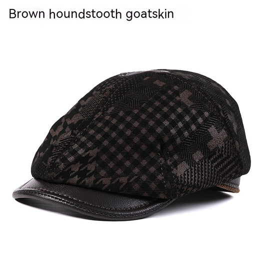 Gorra Boina Vintage Estilo Newsboy Inglés con Piel de Oveja y Visor Octagonal - Image 7
