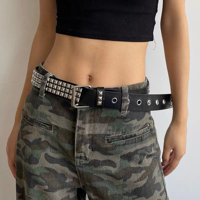 Cinturón Punk Rock con Remaches Balas Negro Unisex - Accesorios Hip-hop de Moda - Image 9