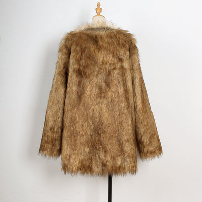Abrigo de Piel Sintética Forrado en Polar para Mujer - Image 13