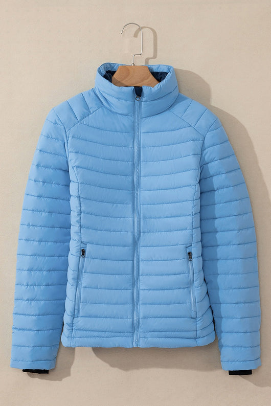 Chaqueta Acolchada de Algodón para Mujer con Cuello Tipo Mao - Image 22