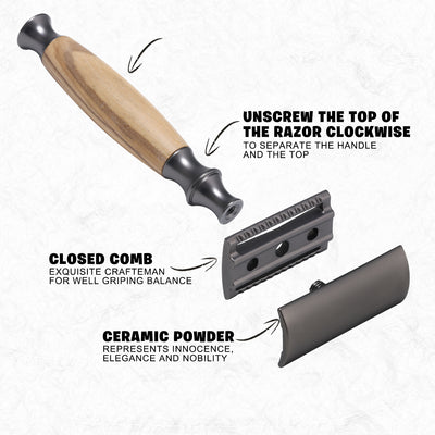 Navaja de Afeitar Manual de Cobre Estilo Clásico - Image 4