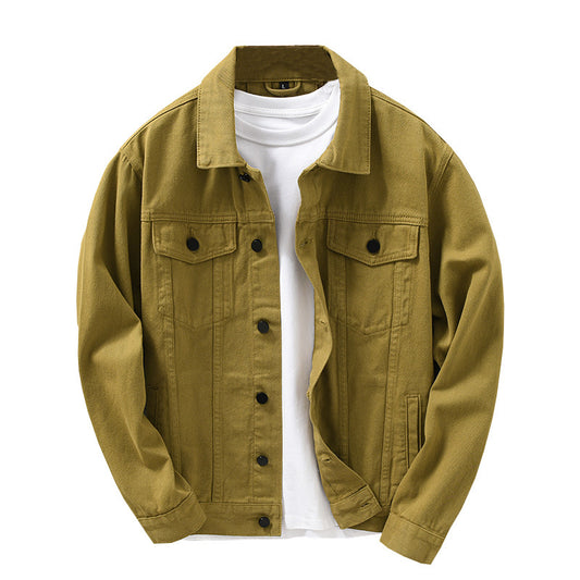Chaqueta Camisa Denim Retro Francesa Casual para Hombre - Image 2