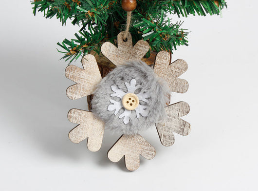 Adorno Navideño Campana de Árbol con Sombrero de Fieltro y Madera - Image 13