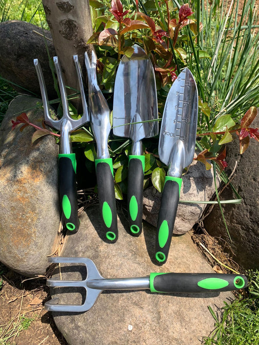 Set de 9 Herramientas de Jardín en Aluminio con Mangos Ergonómicos Bicolor - Image 26
