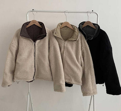 Abrigo Reversible de Algodón para Mujer - Doble Cara Cálido - Image 13