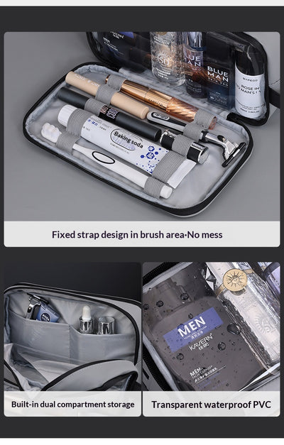 Neceser de Viaje Hombre Tres Compartimentos - Organizador Premium de Cosméticos - Image 13