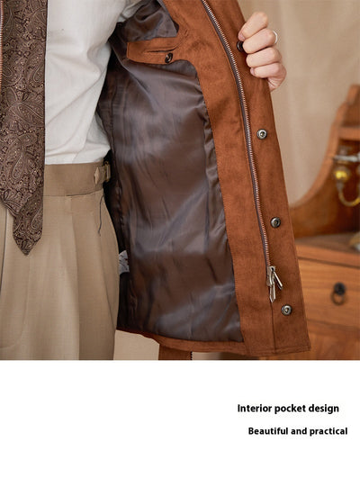 Chaqueta Vintage de Gamuza para Hombre - Casual y Profesional - Image 14