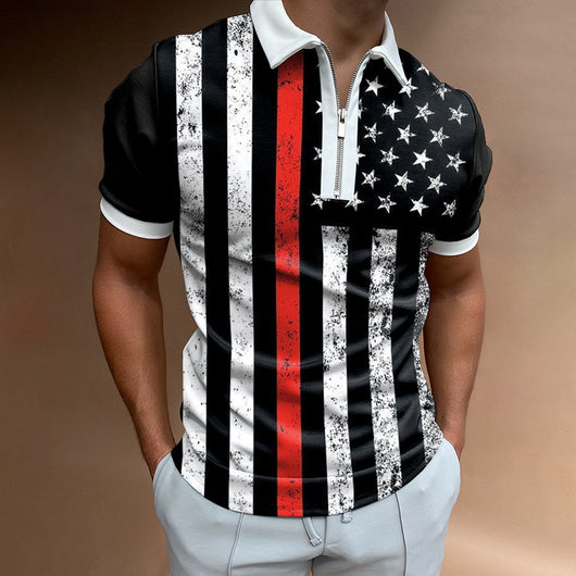 Polo Casual a Rayas Khaki con Cuello Solapa - Image 13