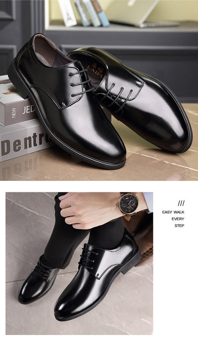 Zapatos Formales de Cuero Genuino para Hombre Talla Extra Grande - Image 15