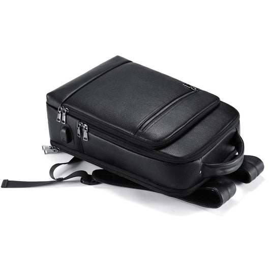 Mochila Ejecutiva de Cuero para Laptop - Estilo Profesional - Image 2