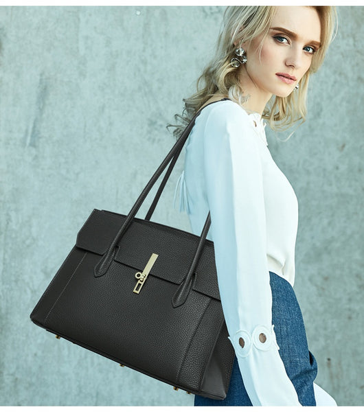Bolso Tote de Gran Capacidad en Color Sólido para Mujer - Image 27