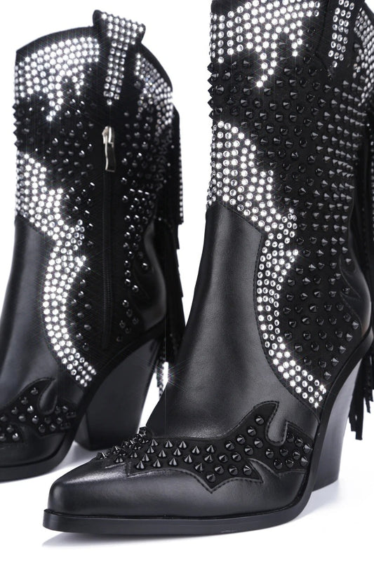Botas Altas de Tacón Cuña con Flecos - Estilo Sexy y Moderno - Image 2