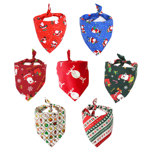 Pañuelo Triangular de Algodón para Mascotas - Babero Absorbente para Perros y Gatos