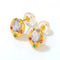 Light Luxury Vintage Natural Stone Sterling Plateado Leaf Stud Earrings Labradorite 925 Plateado