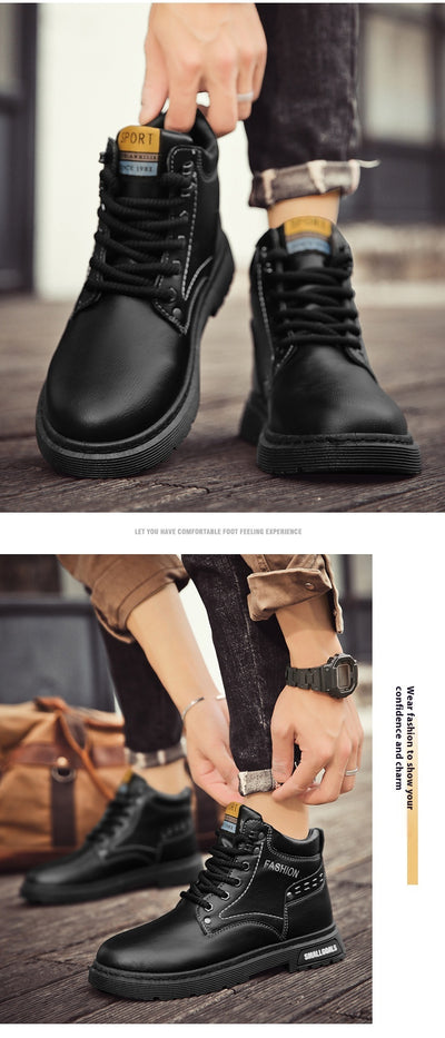 Botas Martin de Cuero Retro Estilo Británico - Hombre - Image 19