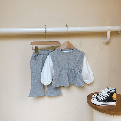 Conjunto de Dos Piezas con Pantalón Acampanado y Mangas Abullonadas - Image 11