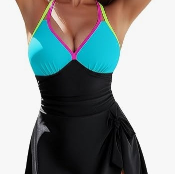 Traje de Baño Enterizo Reductor con Diseño Anudado al Frente - Image 4