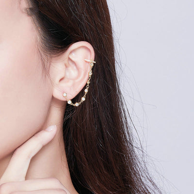Aretes Largos Plata 925 con Baño de Oro - Diseño Fashion - Image 10