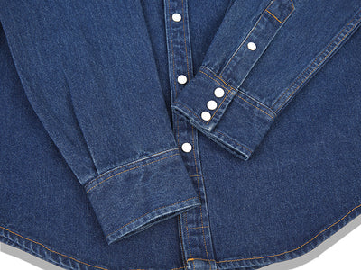 Camisa Denim Lavado Floral con Bolsillo Frontal - Image 15