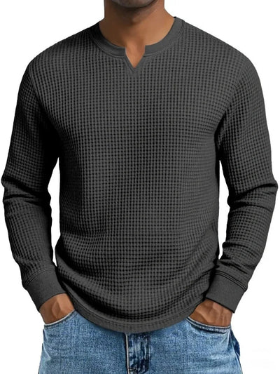 Polera Slim Fit Cuello V Manga Larga Casual para Hombre - Image 20
