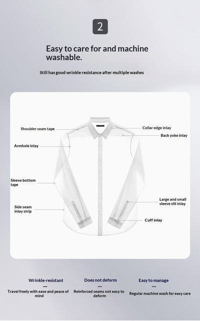 Camisa de Trabajo Profesional sin Planchado para Hombre - Image 11