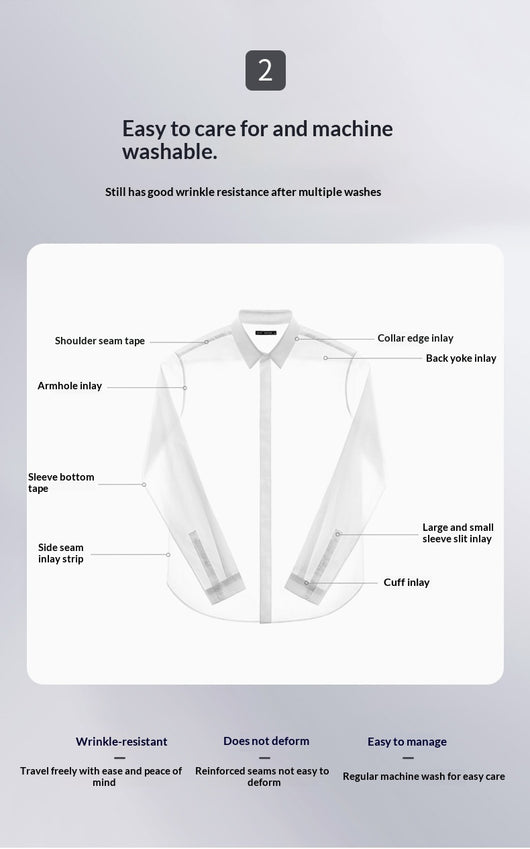 Camisa de Trabajo Profesional sin Planchado para Hombre - Image 11