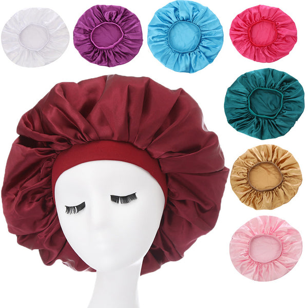 Gorro de Dormir Satinado Extra Grande con Ala Ancha